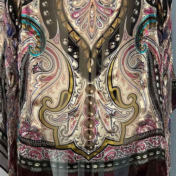 Etro Milano 100% Italian Silk Tunic Blouse - Picture 6 of 10